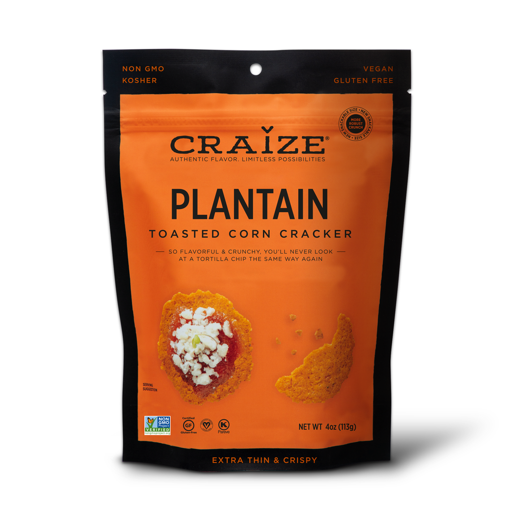 Craize Corn INC - Plantain Toasted Corn Crackers 4oz