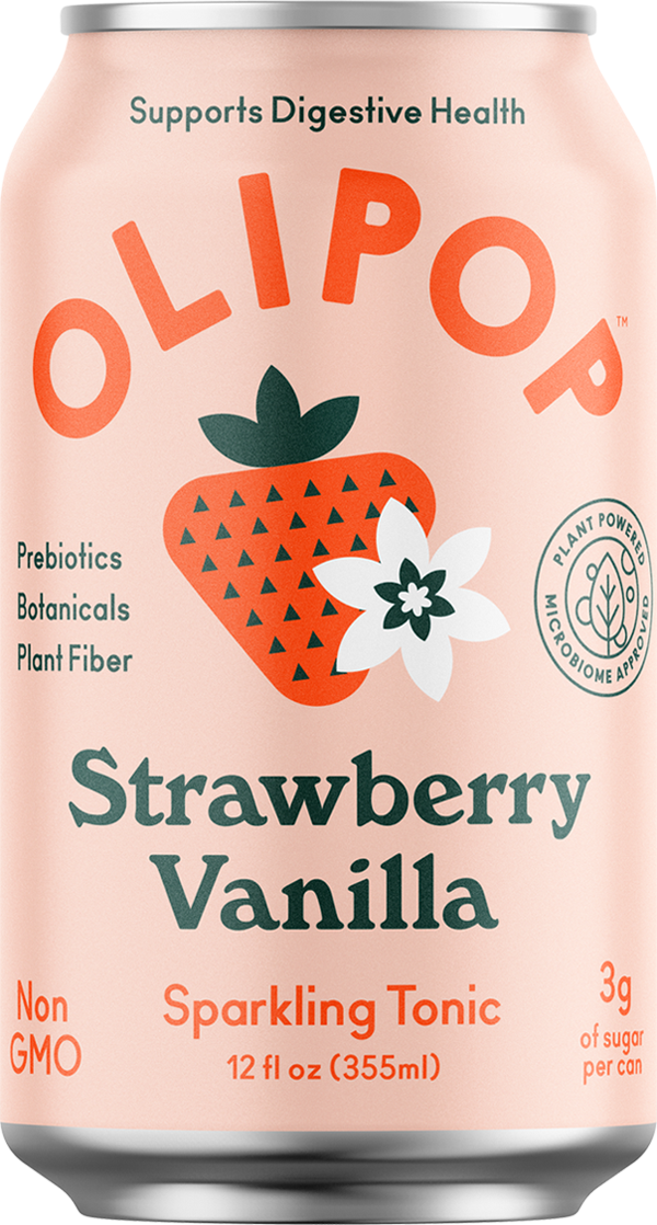 Olipop Prebiotic Sparkling Tonic Drink - Strawberry Vanilla